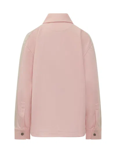 Palm Angels Pink Jacket With Side Bands In Pink