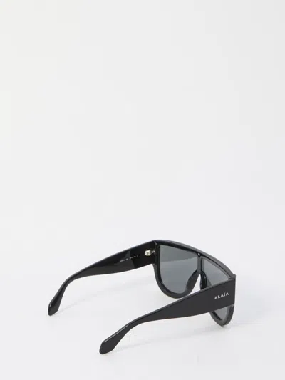 Alaïa Oversized Square Frame Sunglasses Thick Temples In Black