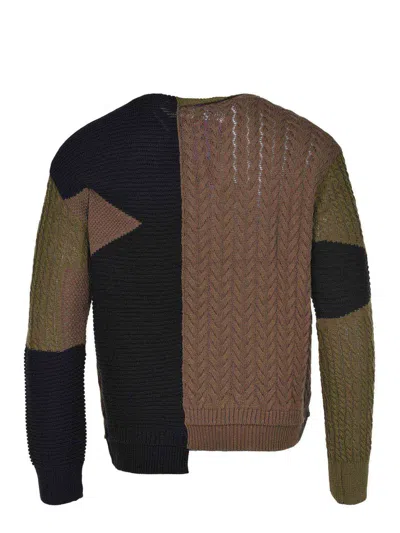 Andersson Bell Patchwork Asymmetric Jumper In Brown