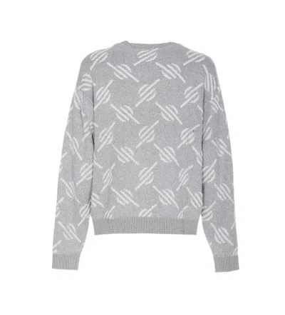 Daily Paper Tevin Monogram Grey Sweater In Gray