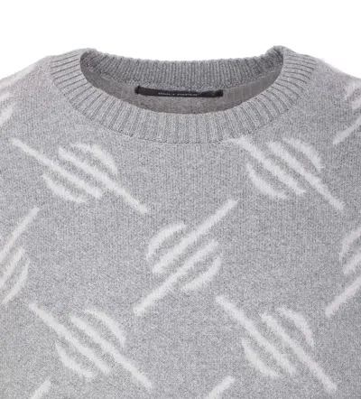 Daily Paper Tevin Monogram Grey Sweater In Gray