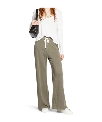 James Perse Stretch Rib Double Front Deep V Tee White In White