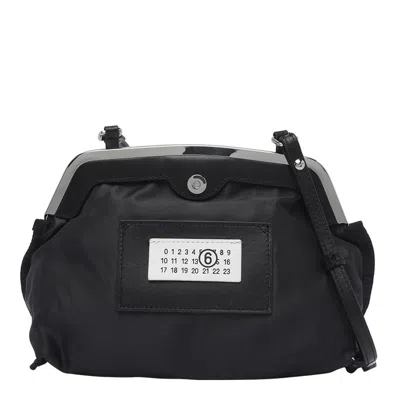 Mm6 Maison Margiela Mini Inside-out Pochette In Black