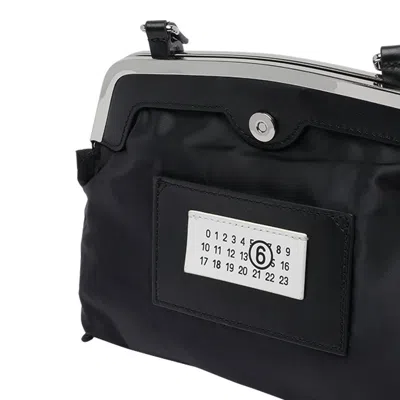 Mm6 Maison Margiela Mini Inside-out Pochette In Black