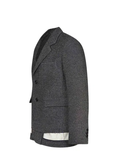 Andersson Bell Inside Out Wool Blazer In Gray