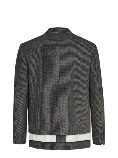 Andersson Bell Inside Out Wool Blazer In Gray