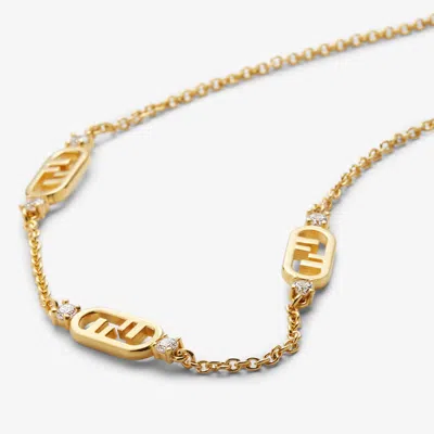 Fendi Olock Necklace In Gold