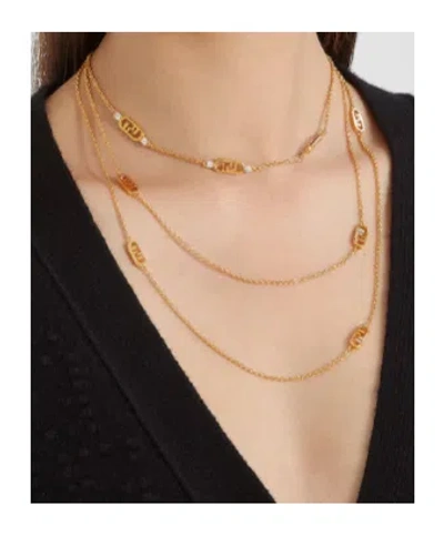 Fendi Olock Necklace In Gold