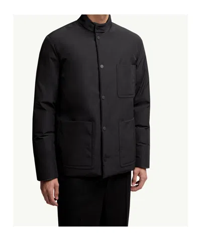 Moncler Ouille Reversible Short Down Jacket In Black