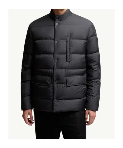 Moncler Ouille Reversible Short Down Jacket In Black