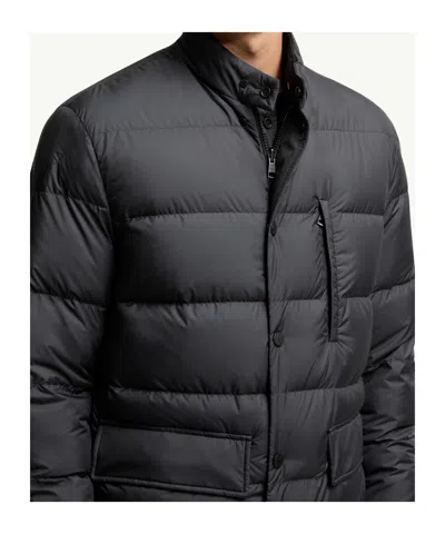 Moncler Ouille Reversible Short Down Jacket In Black
