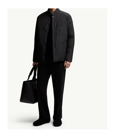 Moncler Ouille Reversible Short Down Jacket In Black