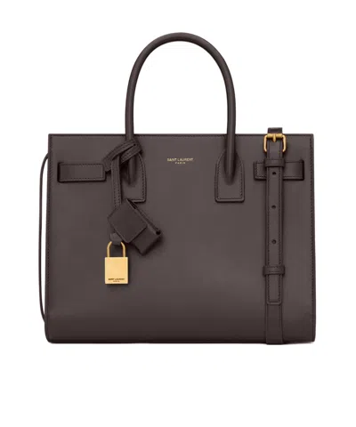 Saint Laurent Sac De Jour In Smooth Leather  Nano In Brown