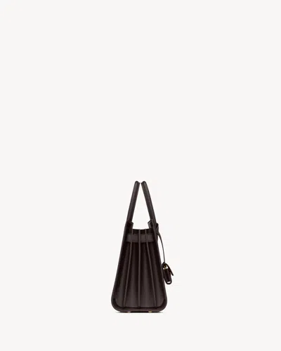 Saint Laurent Sac De Jour In Smooth Leather  Nano In Brown
