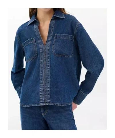 Rag & Bone Channing Denim Shirt In Blue