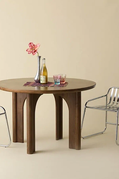 Urban Outfitters Carrie Round Mango Wood Dining Table In Natural At  In Brown