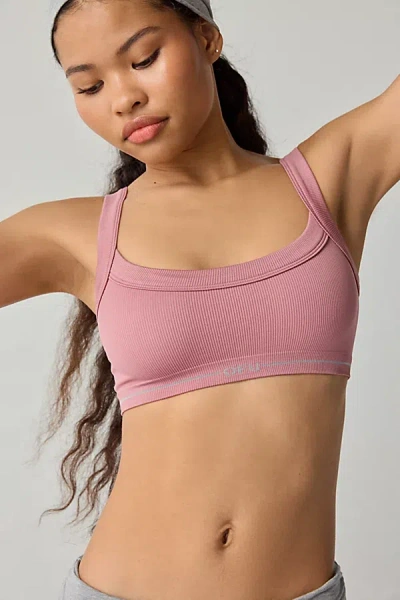 Out From Under Riptide Seamless Knit Scoop Neck Bralette In Rose, Women's At Urban Outfitters In Pink