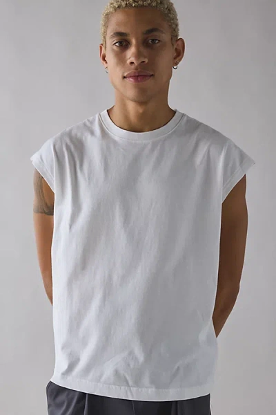 Standard Cloth Luca Cutoff Tee In White, Men's At Urban Outfitters In White