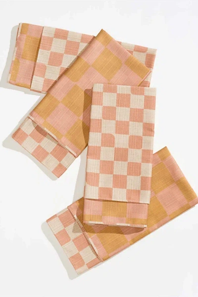 Tortuga Forma Quiet Season Dinner Napkin Set In Rosewood At Urban Outfitters In Brown