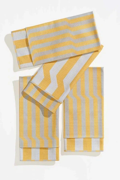 Tortuga Forma Quiet Season Dinner Napkin Set In Stonecrop At Urban Outfitters In Yellow