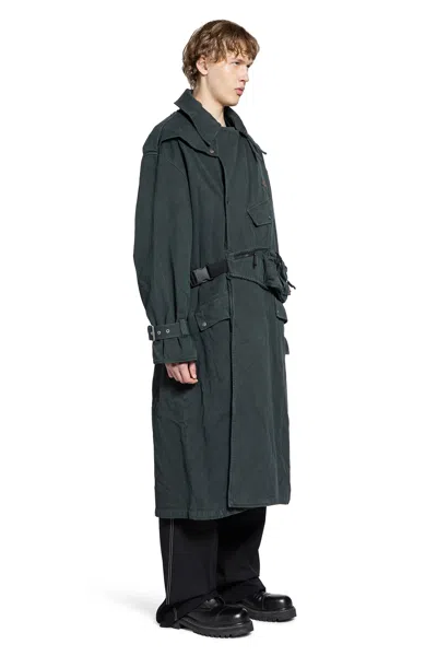 Martine Rose Man Green Coats In Green