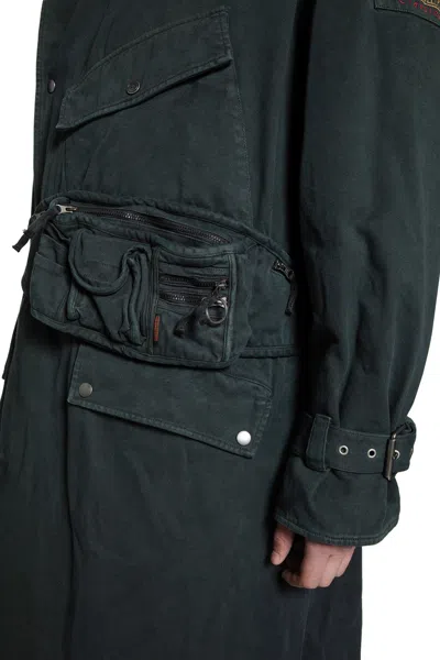 Martine Rose Man Green Coats In Green