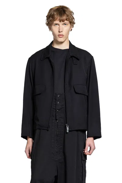 Yohji Yamamoto Casual Jacket In Black Wool In Black