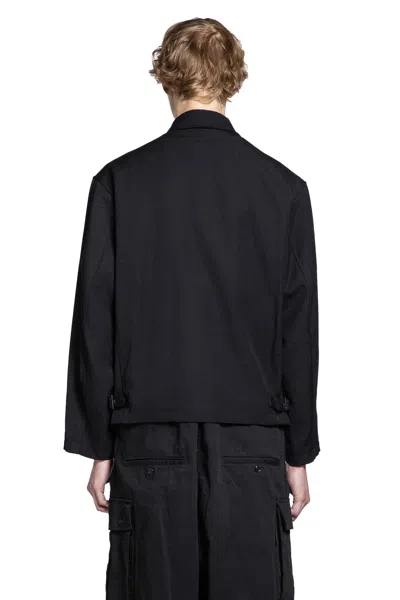 Yohji Yamamoto Casual Jacket In Black Wool In Black