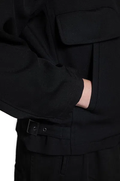 Yohji Yamamoto Casual Jacket In Black Wool In Black