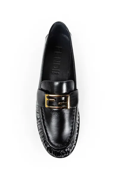 Fendi Nappa Leather Baguette Loafers Fringe Detail In Multi