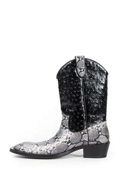 Martine Rose Man Grey Boots In Gray