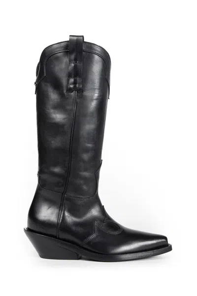 Ann Demeulemeester Cowhide Leather In Black