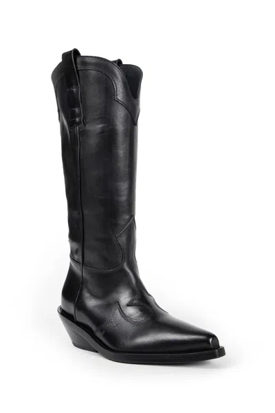 Ann Demeulemeester Cowhide Leather In Black