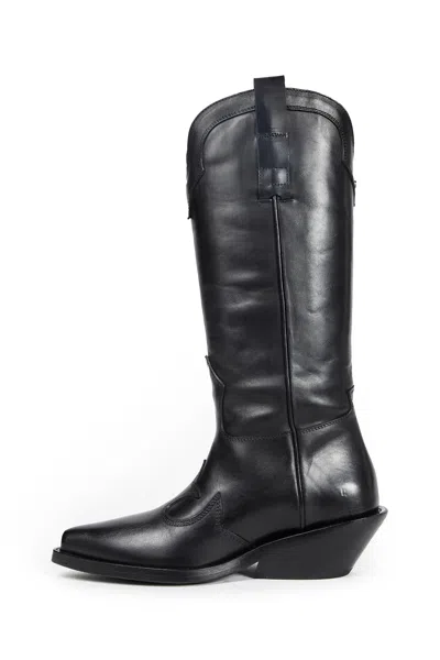 Ann Demeulemeester Cowhide Leather In Black