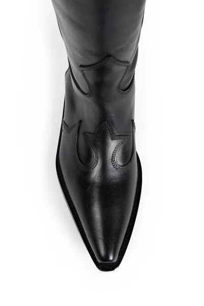 Ann Demeulemeester Cowhide Leather In Black