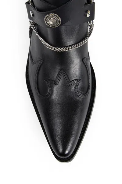 Ann Demeulemeester Ieva Santiags Ankle Boots In Black