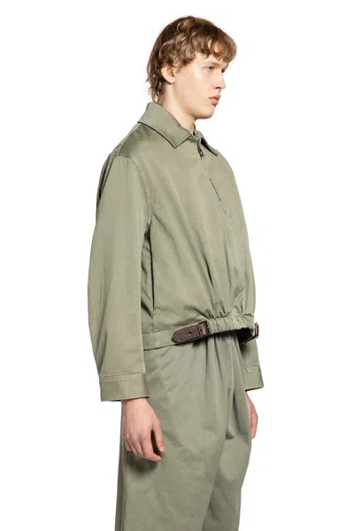 Loewe Long-sleeved Casual Jacket In Green