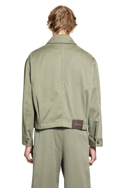 Loewe Long-sleeved Casual Jacket In Green