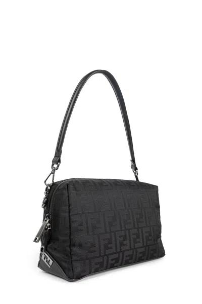 Fendi Men Lui Nylon Messenger Bag In Black