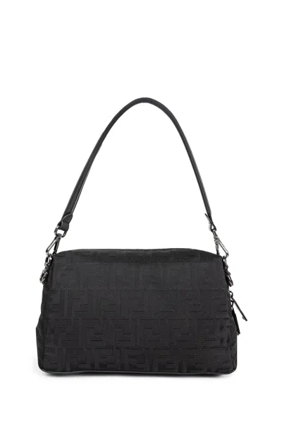 Fendi Men Lui Nylon Messenger Bag In Black