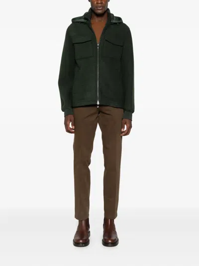 Manuel Ritz Button-fastening Trousers In Brown