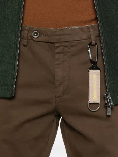 Manuel Ritz Button-fastening Trousers In Brown