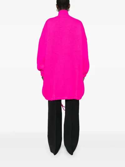 Laboratorio Capri Pocketed Buttoned Single-breasted Coat In Pink