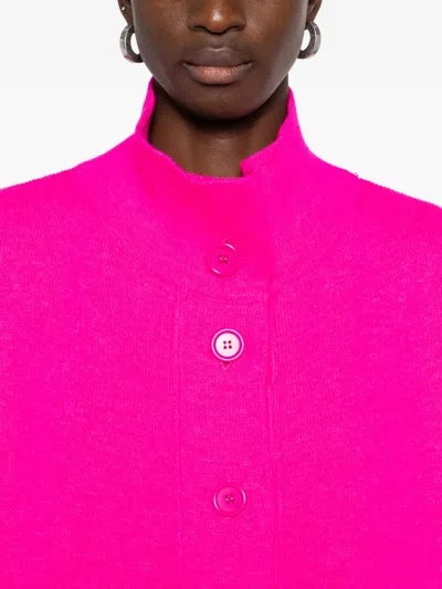 Laboratorio Capri Pocketed Buttoned Single-breasted Coat In Pink