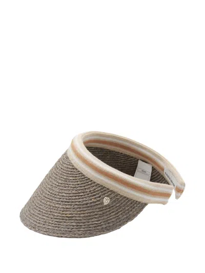 Helen Kaminski Open Top Woven Hat With Contrast Trim In Brown