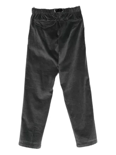 White Sand Drawstring-waist Trousers In Gray