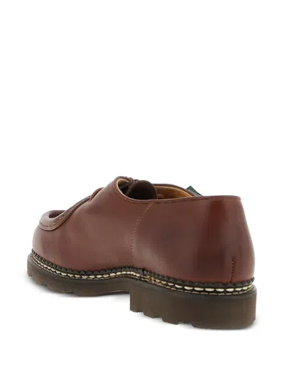 Paraboot Michael Leather Derby Shoes In Brown