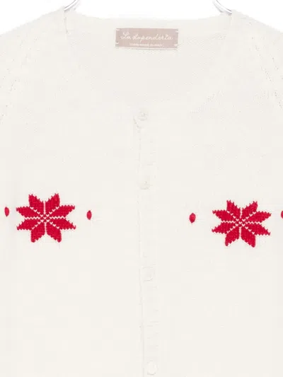 La Stupenderia Crew-neck Cardigan In Neutral