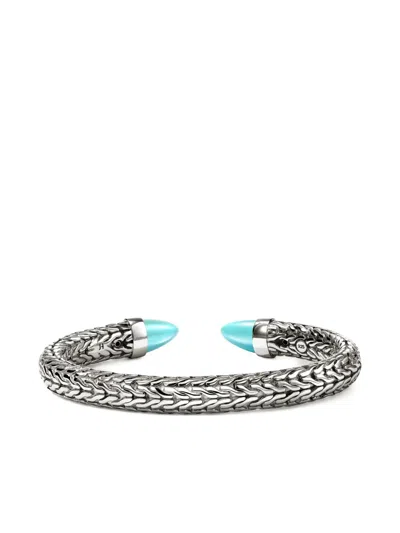 John Hardy Sterling Silver Turquoise Spear 50 Flex Cuff In Brown