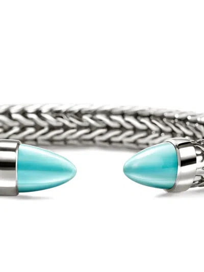 John Hardy Sterling Silver Turquoise Spear 50 Flex Cuff In Brown